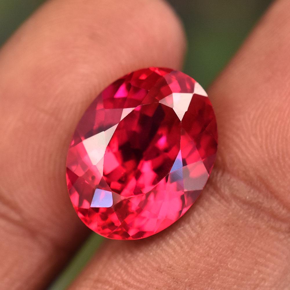 

Natural Pink Ruby 12ct Oval Cut Certified Loose Gemstone 15.4 mm approx. рожевий
