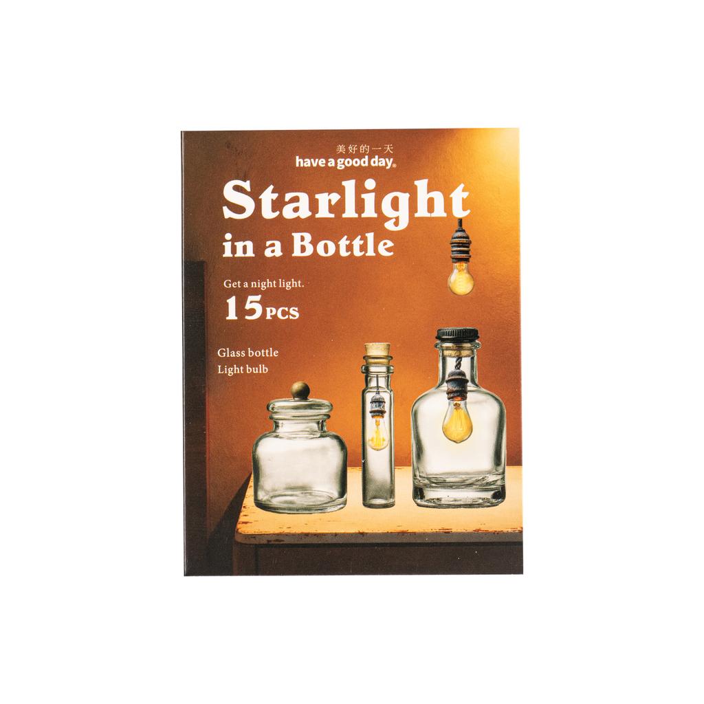The Starlight In The Bottle Series Vintage Light Bottle Landscape Sticker Creative DIY Journal Material Collage Stationery