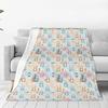 Custom Sofa Fleece Gnomes Merry Christmas Throw Blanket Warm Flannel Blankets For Bed Travel Couch Bedspreads