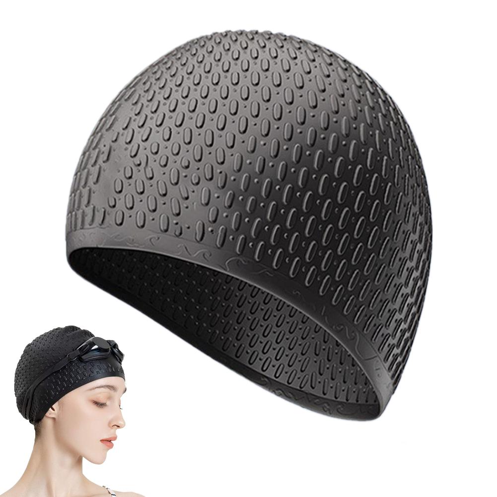 Silicone Swimming Caps Non-Slip Particle Water Sports Swimming Head Cover Elastic Swimming Cap Pool Accessories
