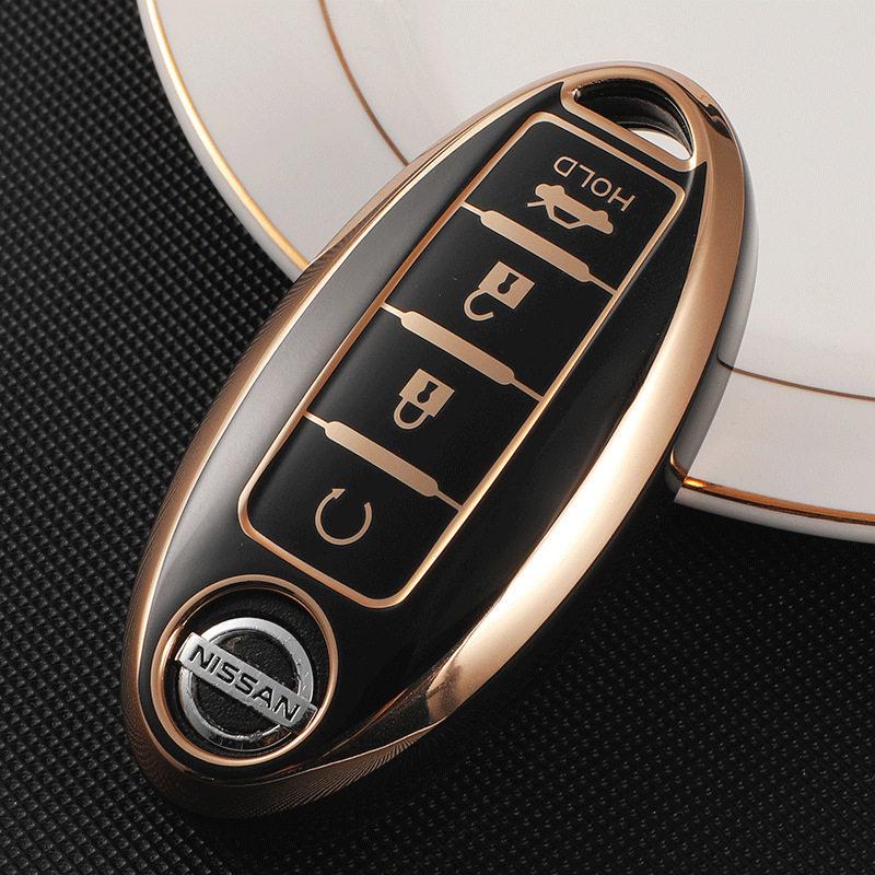 Gold Edge Key Case for 2022 Nissan Sylphy & 14th Gen Cima