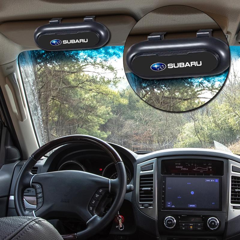 Car Sun Visor Glasses Storage Box Holder Organizer Car Styling For Subaru WRX Forester Outback Crosstrek Legacy Impreza Levorg