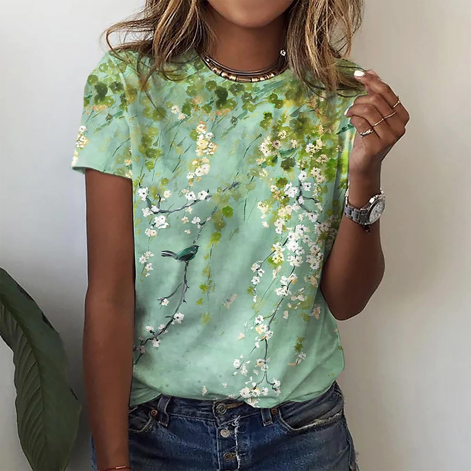 Женские повседневные топы с круглым вырезом — фото 6