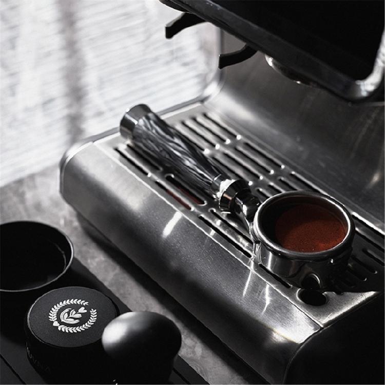 Stainless Steel Bottomless Portafilter Wood Handle Filter Basket for Espresso Machine Rustproof Coffee Accessories