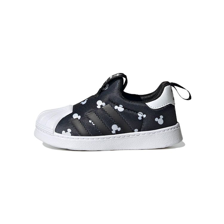 Adidas Disney X  Originals Superstar 360 Casual Low-Top Walking Shoes Baby sneaker Black White HQ4079