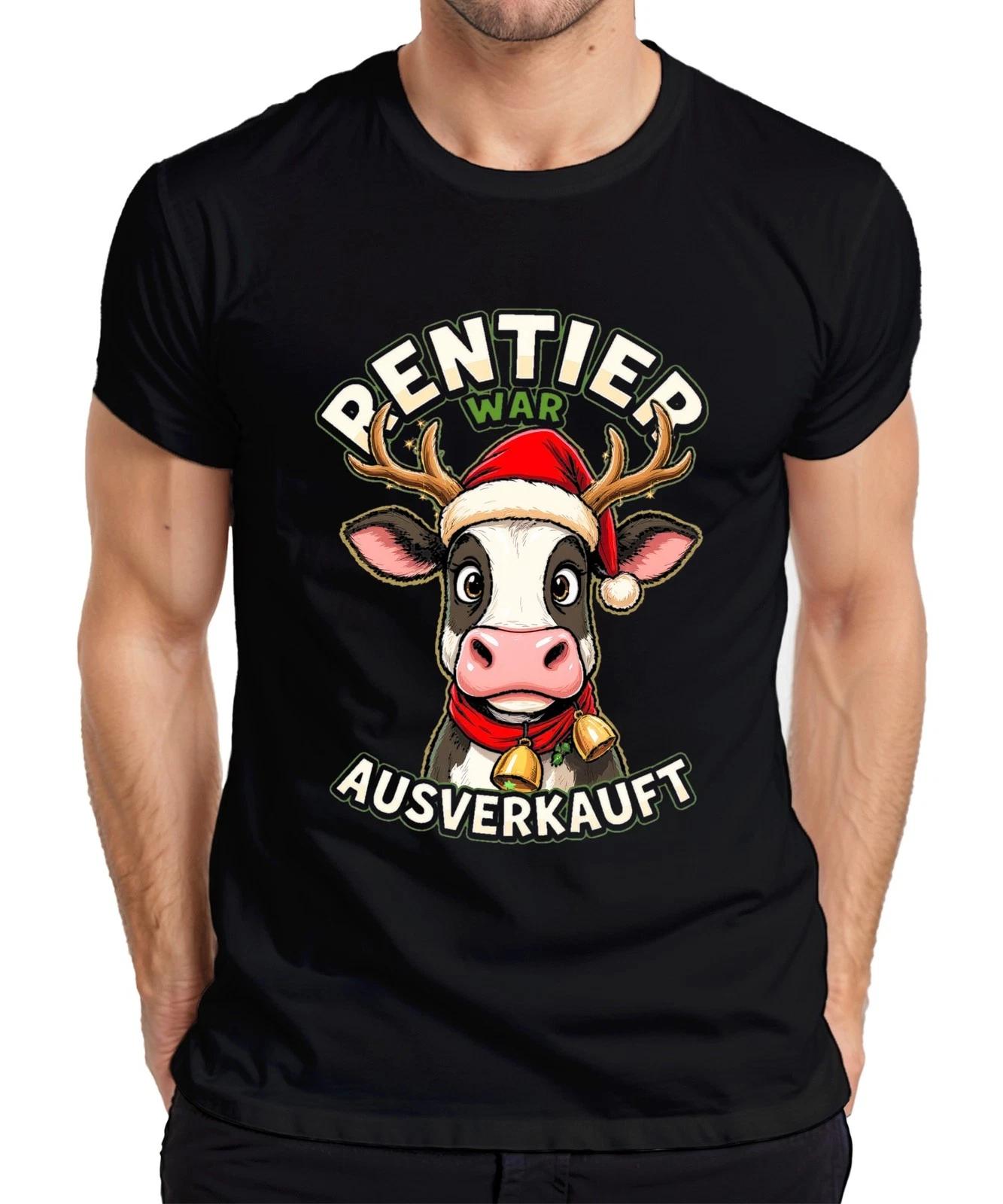 Rentier war ausverkauft lustige Kuh Weihnachten Santa Geschenk Herren T-Shirt XL