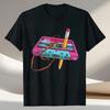 80s Retro Cassette Tape Pencil Graphic T-shirt