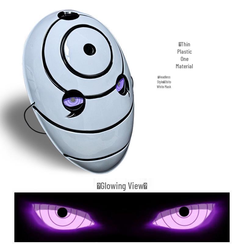 Leuchtender Uchiha Madara Obito Tobi Weiße Maske - Naruto Anime Halloween Requisite