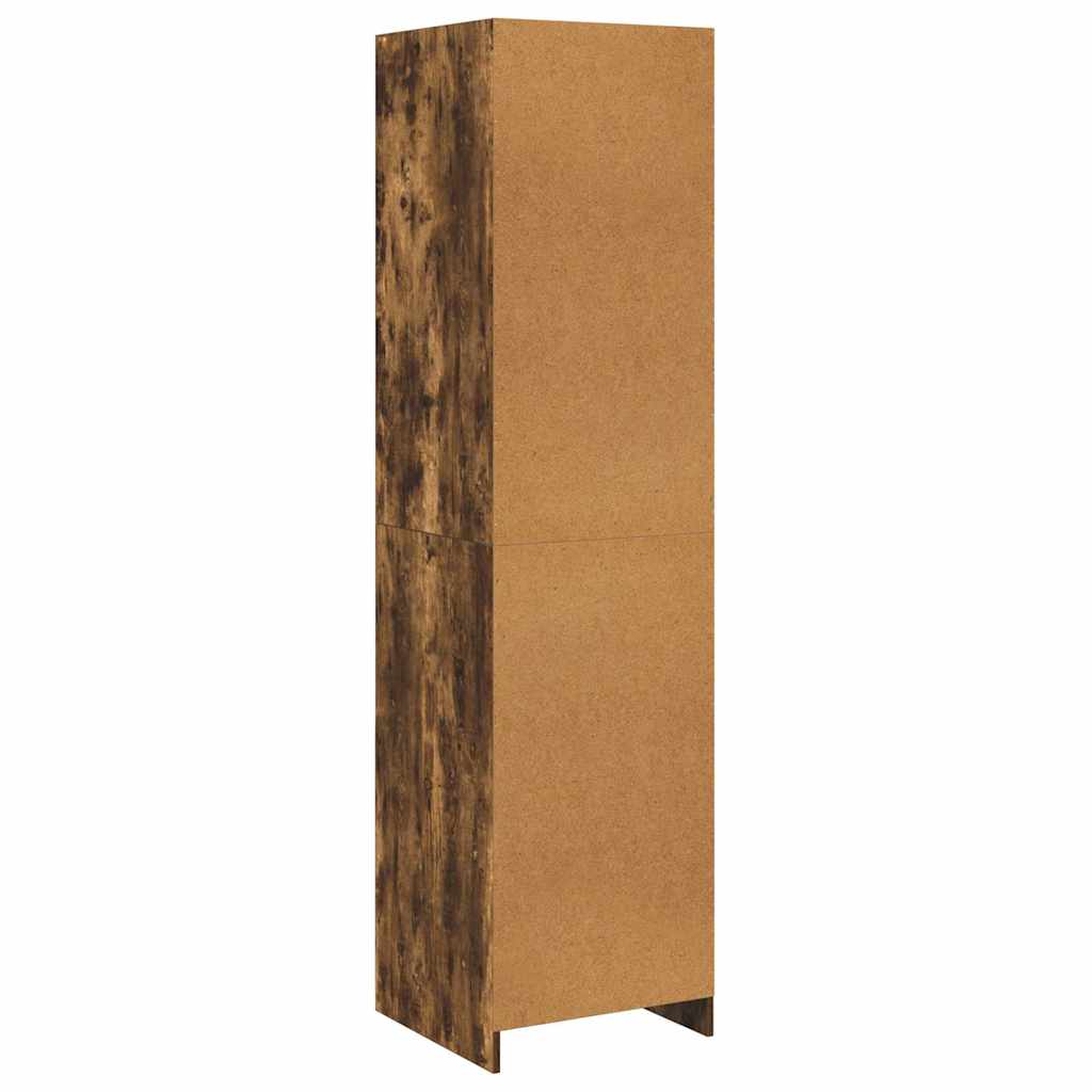 Wardrobe with Drawers Smoked Oak 50 x 50 x 200 cm