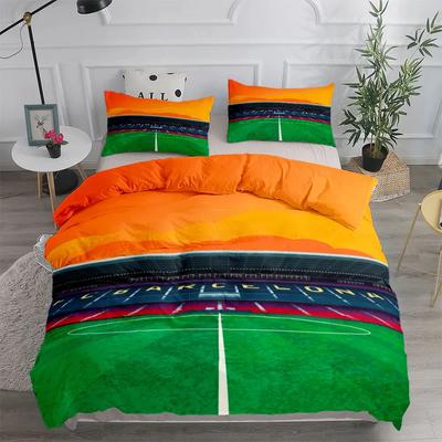 Football Stadium Silhouette Poster Duvet Cover Set UK Single Double Queen King US Twin Full King Size Bed Linen Set