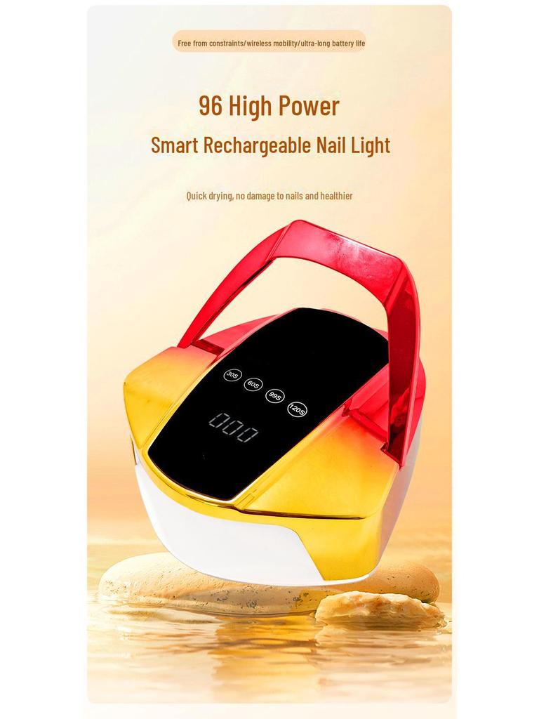 Wireless Nail Dryer: Large Space, Quick-Drying Nail Light Therapy Lamp