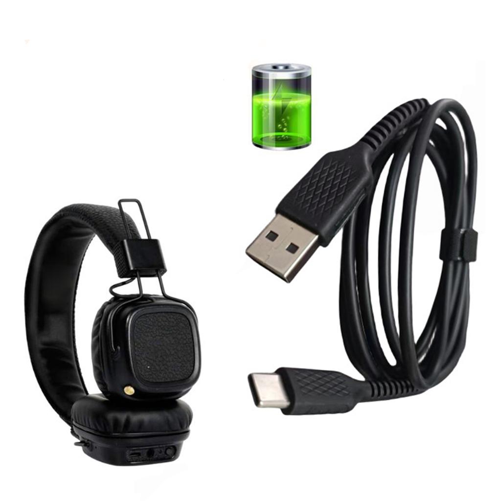USB Type-C Charging Cable for Marshall II Bluetoothcompatible Wireless Gaming Headset Headphone Power Supply