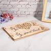 Wooden Wedding Guest Book Album Message Notebook for Wedding Engagement DecorationType 3