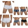 S-XL Чоловічі Джинсові Шорти З Низькою Посадкою, Дуже Короткі, З Необробленим Краєм, З Розрізами, З Боковими Шнурівками, Шорти-Сідниці для Рейв Вечірки, Клубний Одяг