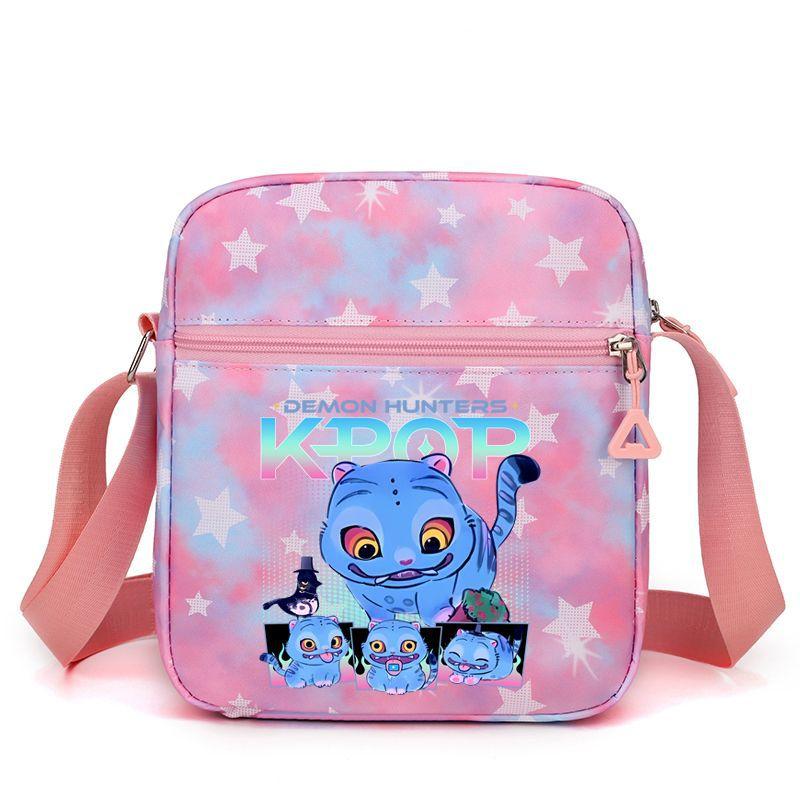 Borsa a Spalla Stampata Periferica Gruppo Femminile Cacciatrice di Demoni Kpop Saja Boys Borsa a Tracolla da Donna Borsa Scolastica Borsa da Campus per Studenti CLE