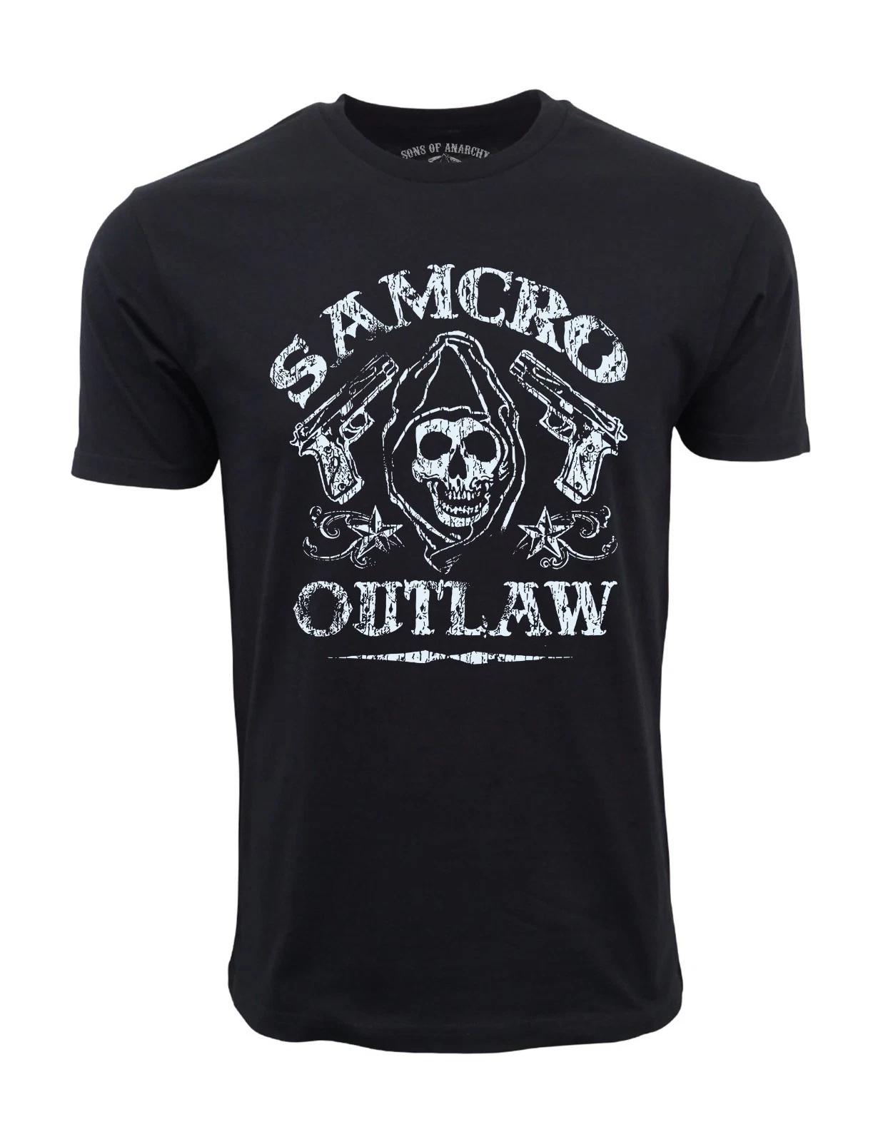 Unisex Adult Casual Graphic SAMCRO OUTLAW Graphic T shirt T-Shirt M