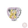 S925 Silver Bee Bear Easter Egg Guitar Jesus Saint Mary Charms Beads Fit 3mm Bracelets DIY Fine Jewelry Making