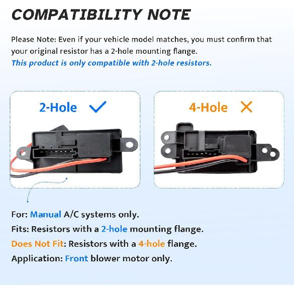 Front AC Blower Motor Resistor HVAC Heater A/C Kit For Chevy Silverado 1500 2500 Tahoe Avalanche Suburban, GMC Sierra Yukon XL, Cadillac Escalade,