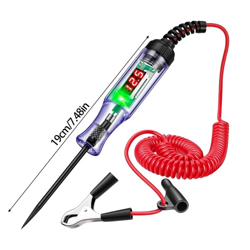 Digital LED Voltage Tester with 3V to 120V Ranges & Safety Plastic Designs Auto Circuit Test Pen for Car & Motorcycle