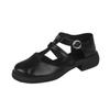 Women's shoes summer women's 2025 French not tired feet single shoes fashion Roman hollow Mary Jane shoes women's bag head sandals