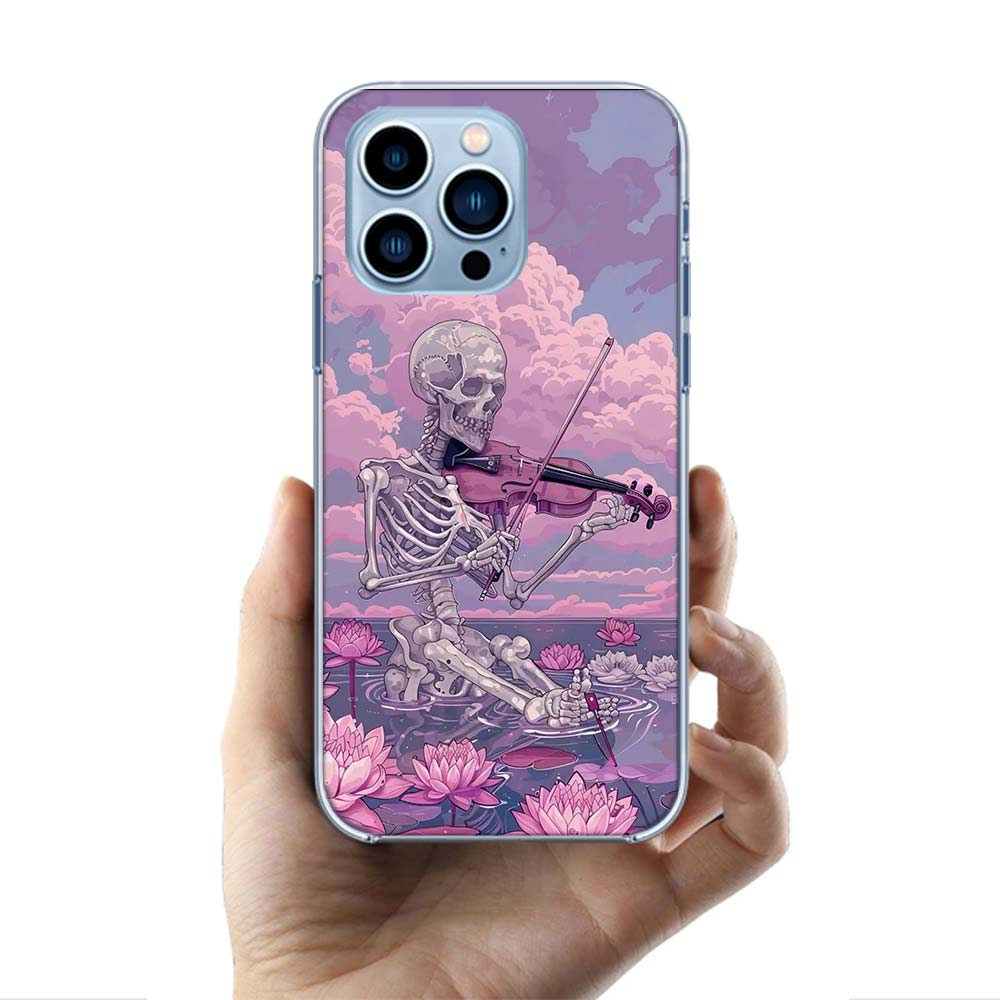 A Funny Skeleton Skull Cases Phone Case For Iphone 17E 16E 17 Air 16 Pro Max 15 Pro 14 Plus 11 13 12 Mini Cover Cases Compatible