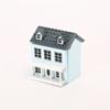1 Villa Doll House Mini Furniture Set with Cute Pockets, Pink and Blue Walls, Gray Roof, Perfect Doll House Accessories