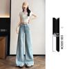 2025 Embroidered Bowknot Wide-Leg Denim Pants for Early Spring