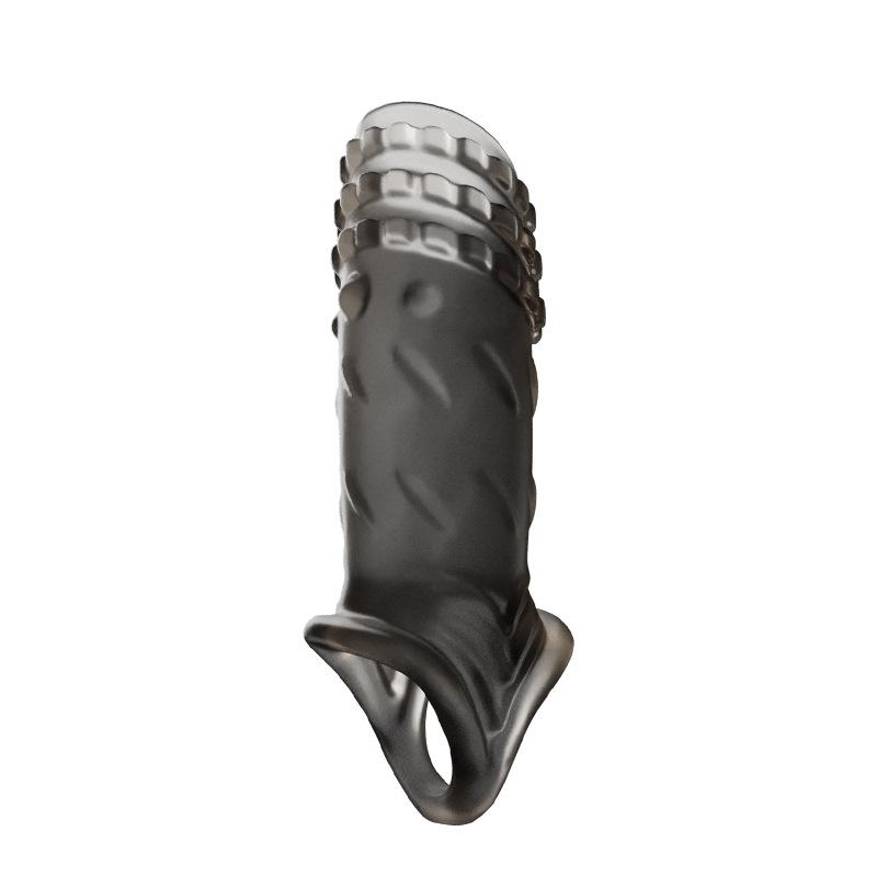 Long Time Spray Penis Erection Sex Toy Cock Sleeves Condom Reusable Silicone Penis Sleeve for Men
