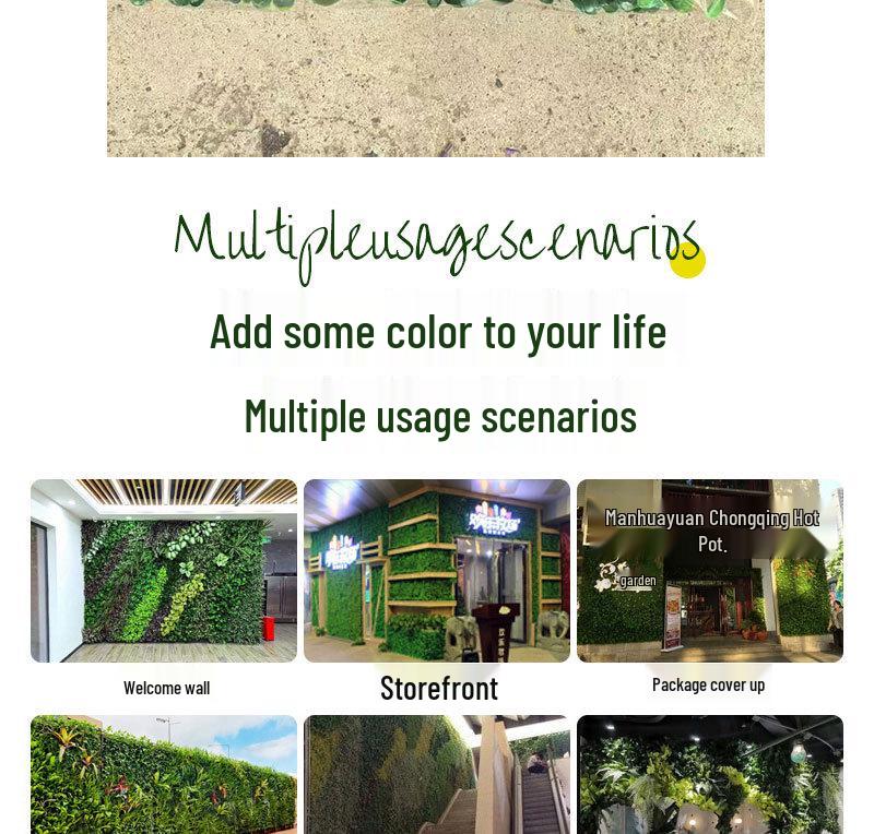 Künstliche Blumenwand für die Dekoration von Einkaufszentren im Freien