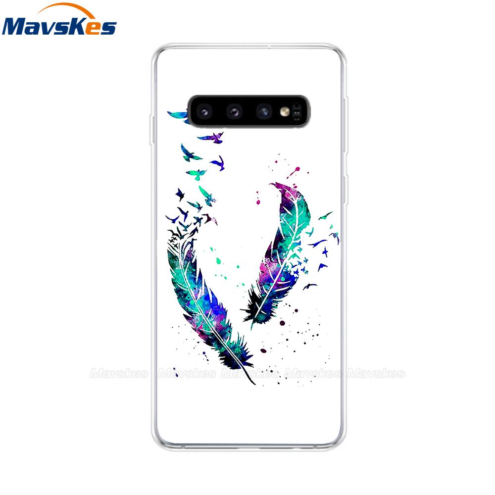 La più recente custodia stampata in TPU per Samsung Galaxy S10 S10 + Coperture del telefono per Samsung S10 Plus S10e Custodie Cover posteriore Paraurti Fundas Coque