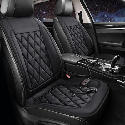 Universal 12V Heated Car Seat Cushion - Electric Winter Warm Pad with Cigarette Lighter