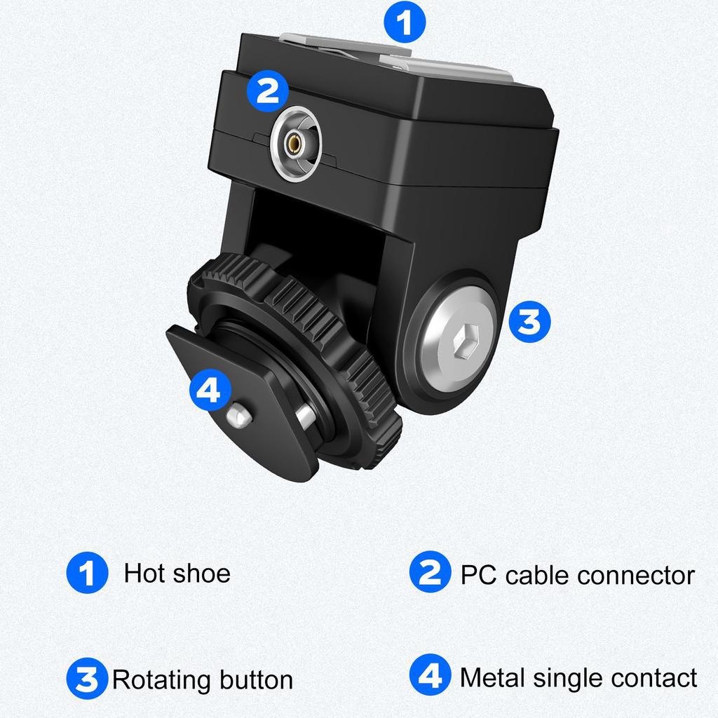 Hot Shoe Extender Standard Hot Shoe Riser Adapter Fit for Godox IM30 IM20 Mini Flash