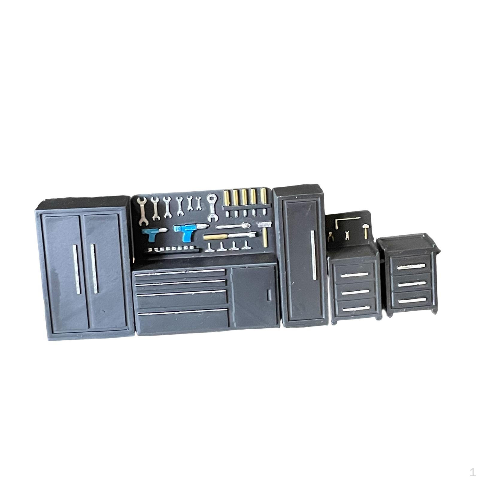 

Набор верстака для гаража 1/64 Инструмент для ремонта автомобилей Прочный Сделай сам Микросцена Декорация Креативная диорама Workshop set