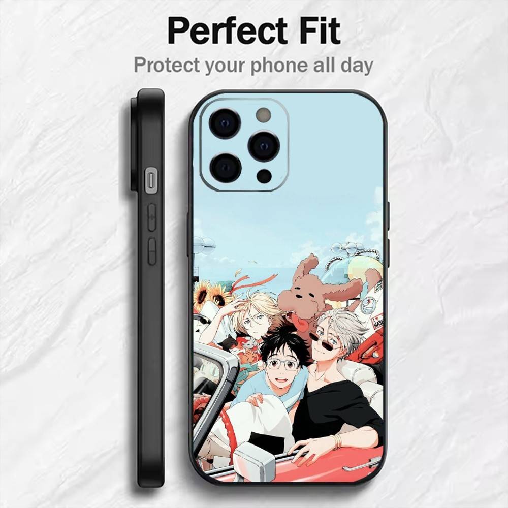 Y-Yuri On Ice Anime Printed  Phone Case For iPhone17,16,15,14,13,12 Plus,Max Soft Silicone Black Cover