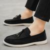 Men's Suede Loafers Casual Boat Shoes Lightweight and Comfortable Fit Driving and Walking Shoe Business Dress Shoes Flat Shoes