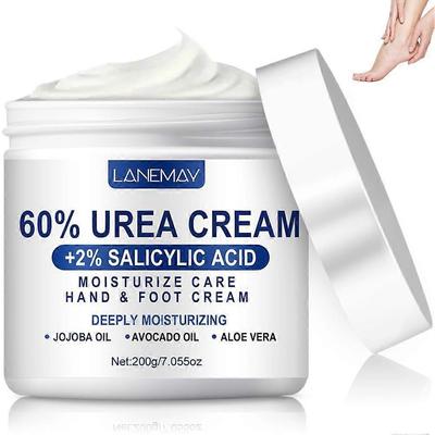 60% Harnstoff Hand- & Fußcreme mit Salicylsäure, Hypoallergen, Jojoba- & Avocadoöl, Tiefenwirksam feuchtigkeitsspendend