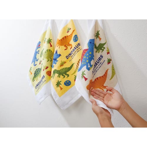 Skater Towel Towel Set of 3 Dinosaur Picture Book OAC1T-A