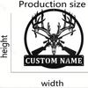 Customizable Metal Wall Art Elk Silhouette Personalized Home Garden Kitchen Decor