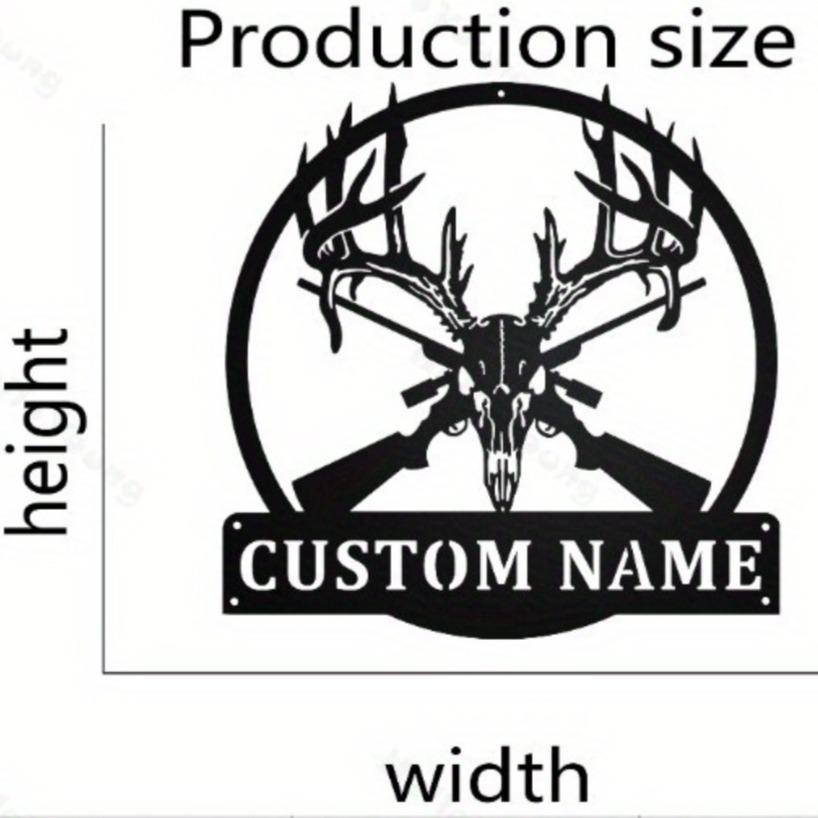 Customizable Metal Wall Art Elk Silhouette Personalized Home Garden Kitchen Decor