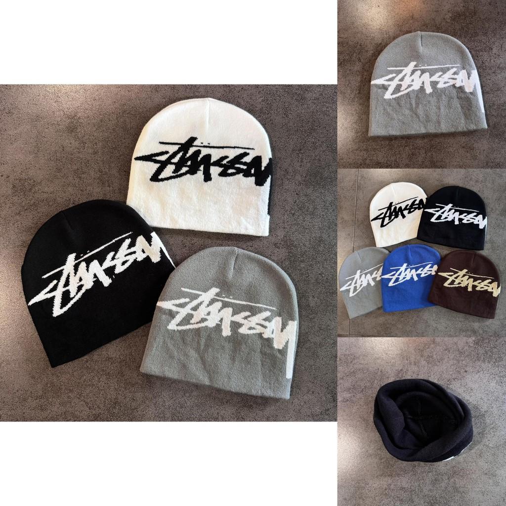 Căciulă tricotată caldă, casual, neutră, cu model de litere în culoare solidă, pentru moda de toamnă-iarnă