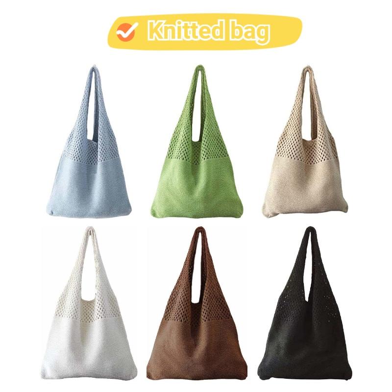 Vintage Knitted Shoulder Bag For Women, Elegant And Chic, Perfect For Daily Use, Large Capacity