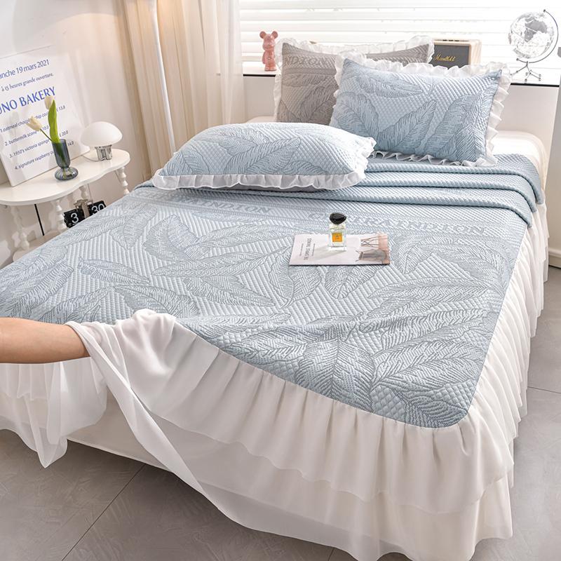 Princess Wind Bed Skirt Ice Bean Cool Mat 3-piece Set Washable Cool Silk Mat Bed Skirt Cool Mat