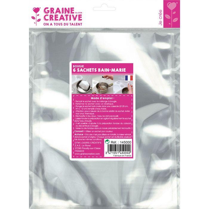 Sachets pour Bain-Marie - GRAINE CRÉATIVE - 6 Pièces - Transparent - Multicolore