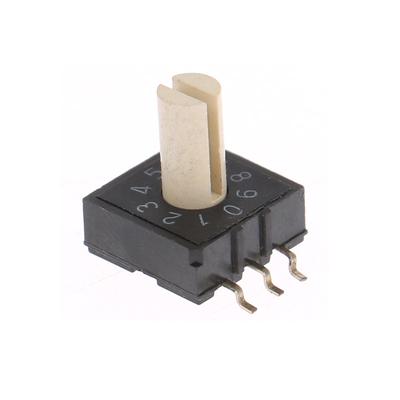 1Pcs Rm3Haf-10 Rotary Dial Switch 10 0-9 Coding Switch Patch 3:3 With Handle