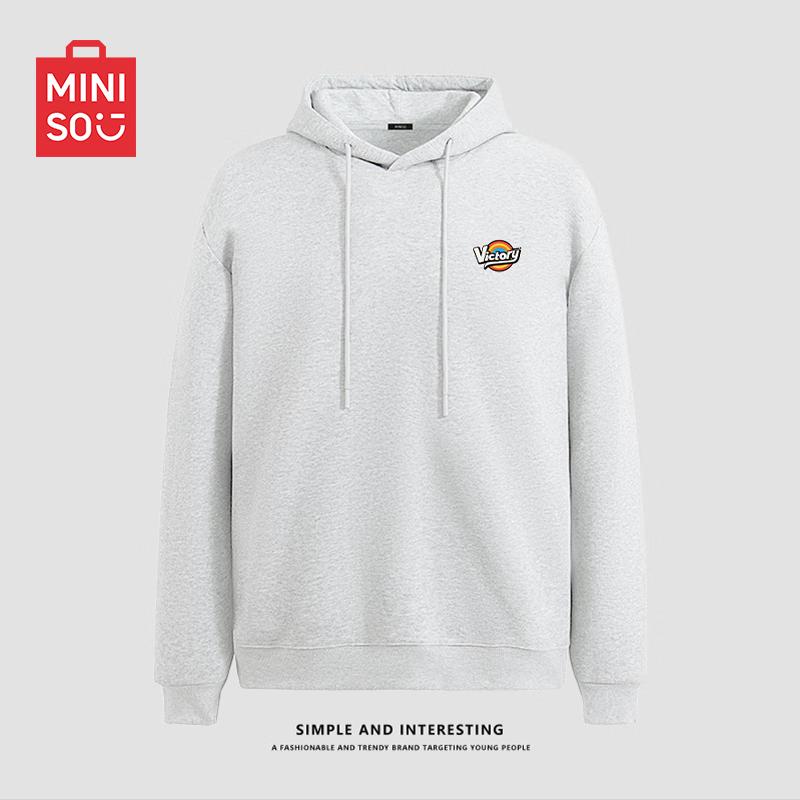 MINISO Herren Casual Locker Geschnittenes Kapuzensweatshirt