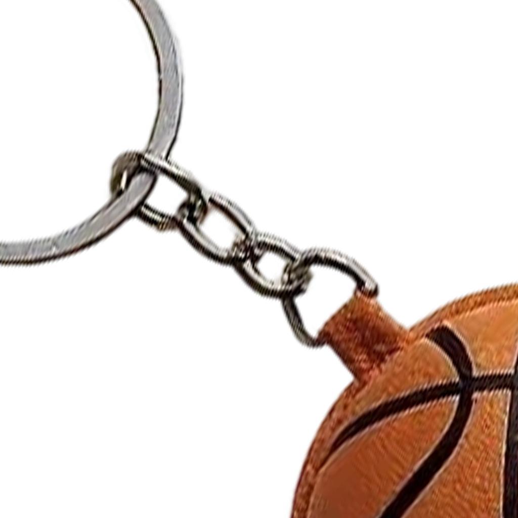 Leather Key Ring Basketball Football Baseball Theme Pocket Hug Keychain for Gift Card Holders and Daily Accessories