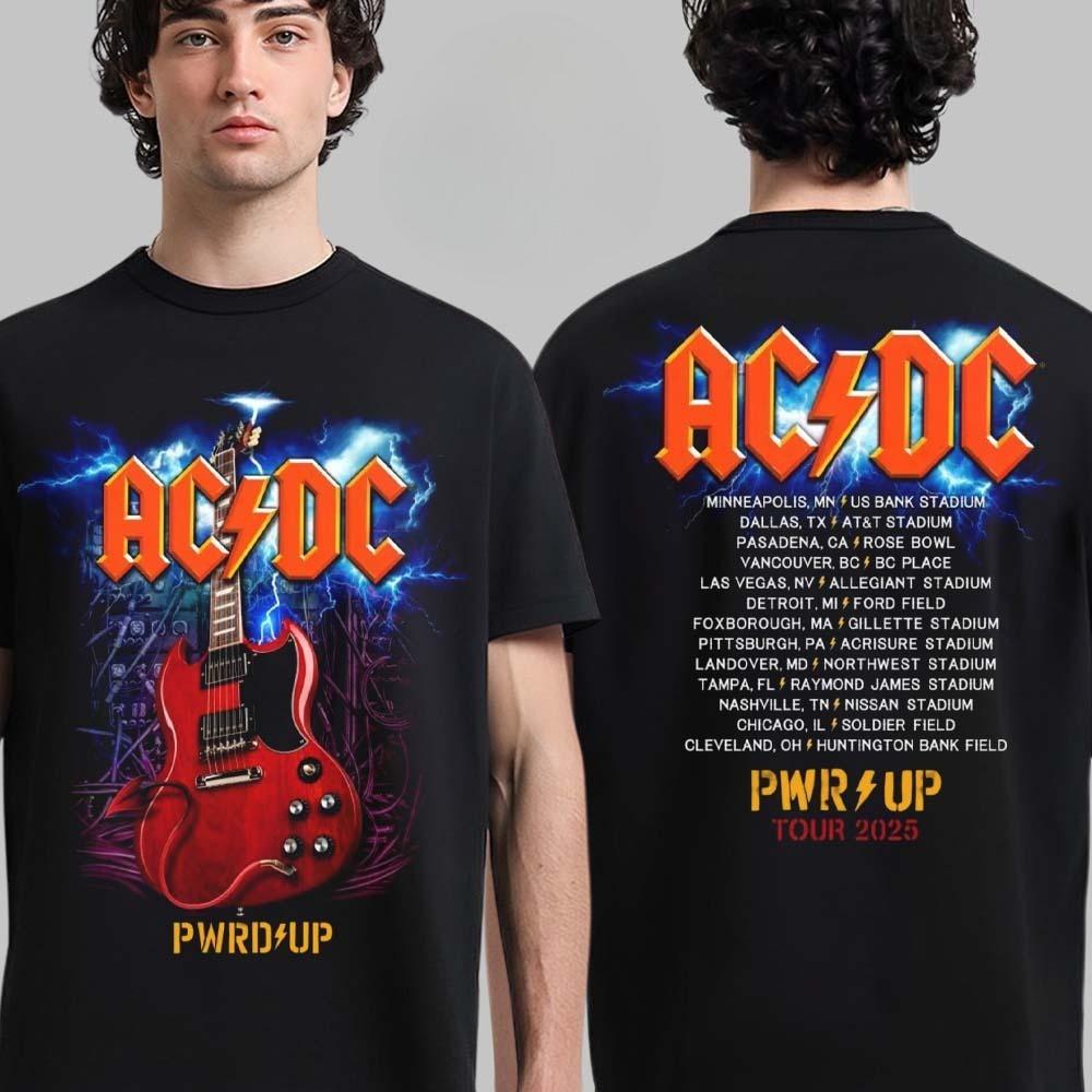 Hot 2026 New Sale Rare ACDC Edinburgh PWR Up Tour in Scotland At Murrayfield Stadium on August 21 2026 Event Tour T-Shirt
