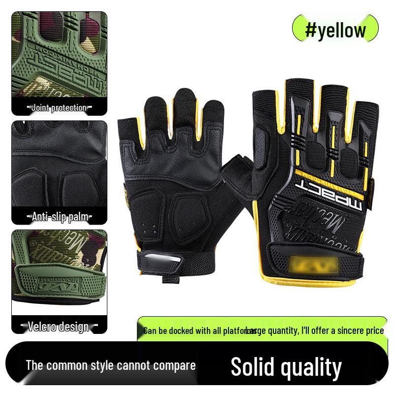 Men's Full-Finger Outdoor Tactical Gloves - Cut-Resistant, Wear-Resistant for Motorcycle Riding & Combat