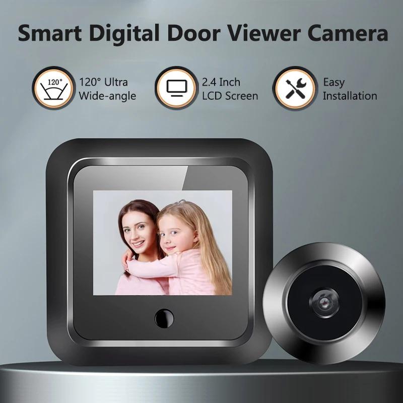 2.4 Inch Peephole 120° Smart Digital Door Viewer Camera Security Monitor 240X320 HD Visual Doorbell 300000 Pixels Resolutio