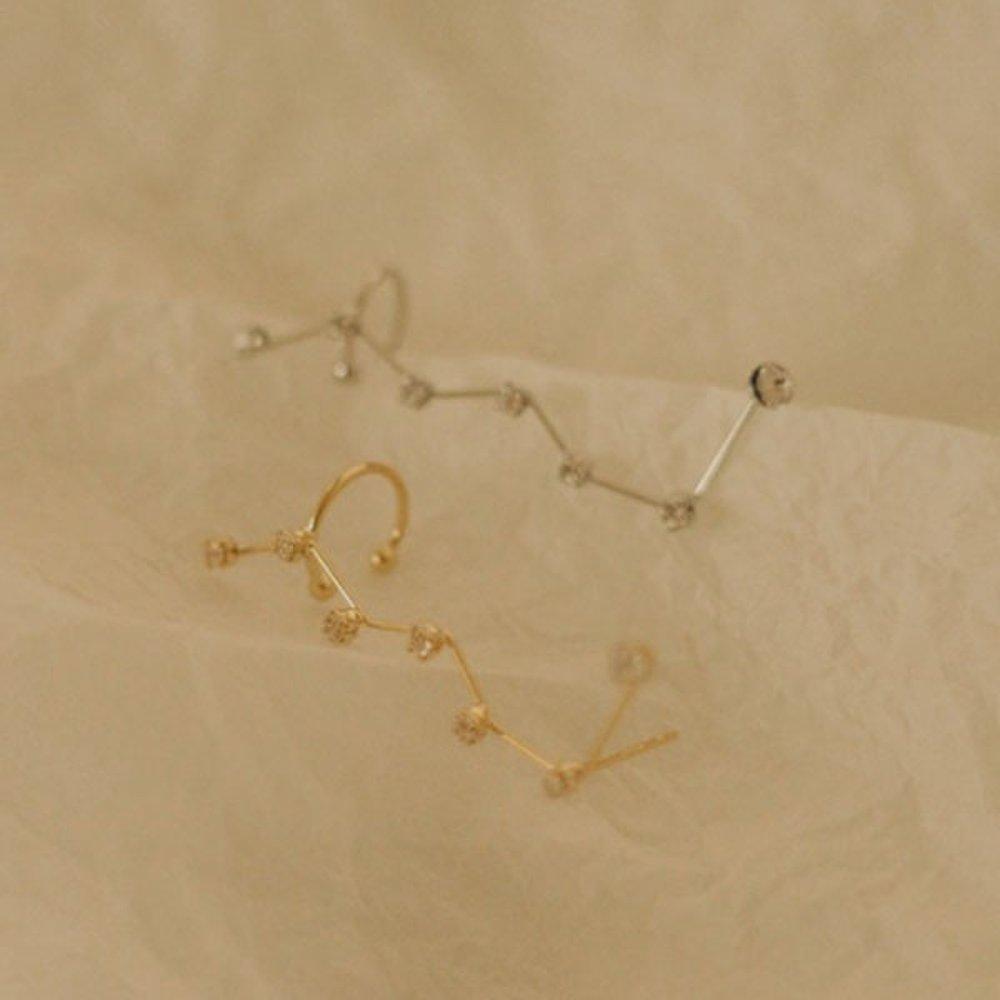 Earrings, Ear Cuffs, Bracelets, Fashion Earrings, Ggd Conste Zigzag Connection X (2 Pieces)